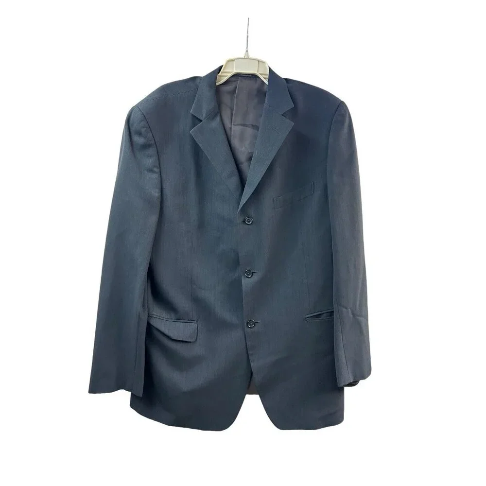Ermengildo Zegna Soft Wool Blazer Men's‎ 42 R Black 3 Button Sport Coat